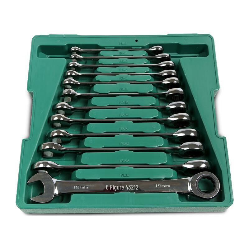 SATA 12-Piece Full Polished Reversible Ratchet Wrench Set 09040