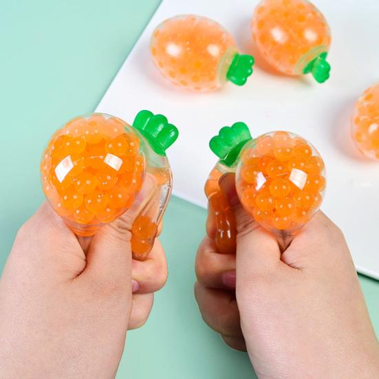 Carrot Squeeze Toy Soft TPR Quick Rebound Grape Ball Vegetable Pinch Toys Stress Relief Sensory Toy Vent Ball Squishes Decompression