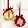 Handmade Christmas Bells Wreath Iron Xmas Tree Hanging Bells  Wedding Supplies