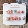 Labubu Kids' Wearable Nail Stickers - Handmade Manicure for Ages 3-12