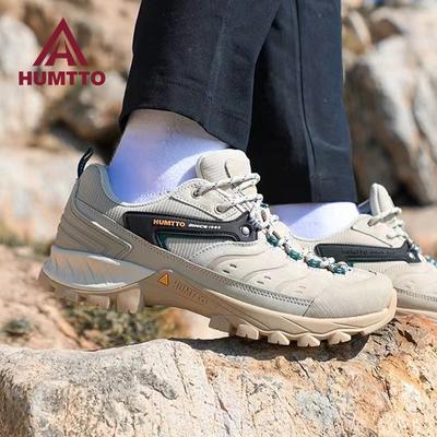 Genuine Leather Climbing Trekking Sneakers for Women Wear-Resistant Breathable Sports Hiking Boots Outdoor Safety Work Womens Shoes