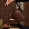 Handcrafted Boiling Kettle Copper Handheld Retro 1 L Water Kettle Thickened Handle Home Use Water Offering Kettle Butter Tea Pot
