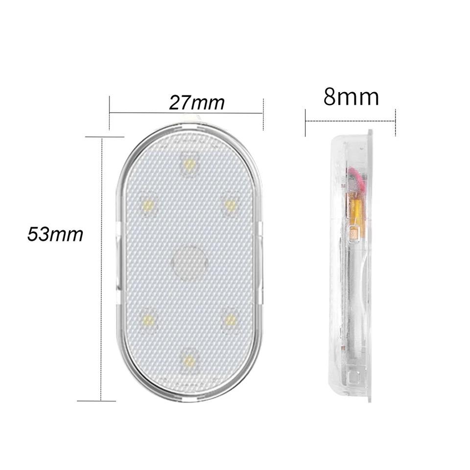 Car Interior Dome Light Finger Touch Sensor Reading Lamp 5V LED Magnetic Attraction Light USB Charge Six Color Mini Car Door Light