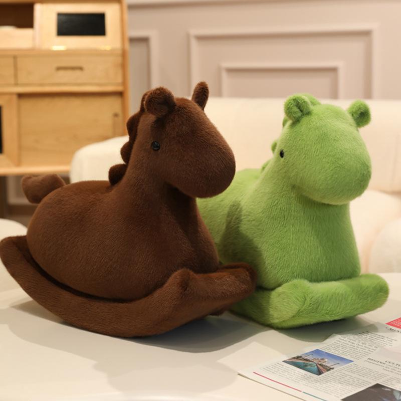 Creative and Cute Simulation Rocking Horse Plush Toy Animal Living Room Sofa Dopamine Pillow for Children