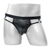 Men Jock Strap PU Thong G-string Bikini Underpants Boxer Briefs Underwear O-Ring