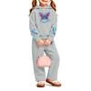 Girls' Print Hoodie and Sweatpants Set, 2-Piece Outfit for Casual Wear