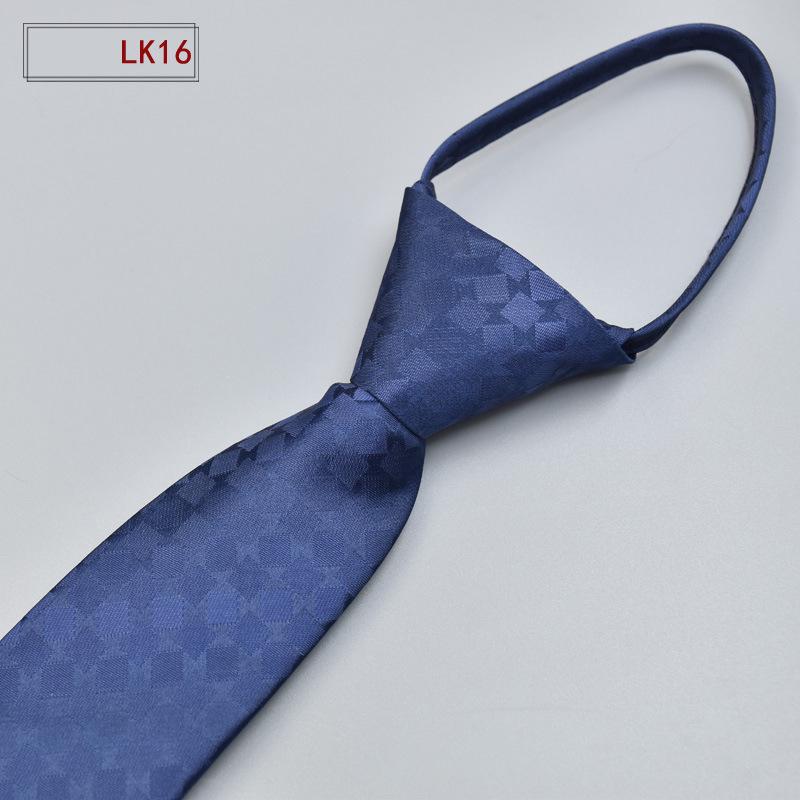 Men's Noble Necktie For Wedding Party Business Formal Suits Fashion Convenient Pre-tied Zipper Ties Narrow Necktie