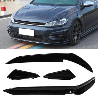 Kit Aérodynamique Pare-chocs Avant Canards Aileron Spoiler Carrosserie Canard Adaptations Voiture Remplacement pour MK7.5 R 2017‑2020