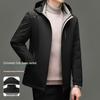 Men's Hooded Milk Silk Down Jacket - Casual Business Fashion, National Standard 90 Down, Warm Outerwear