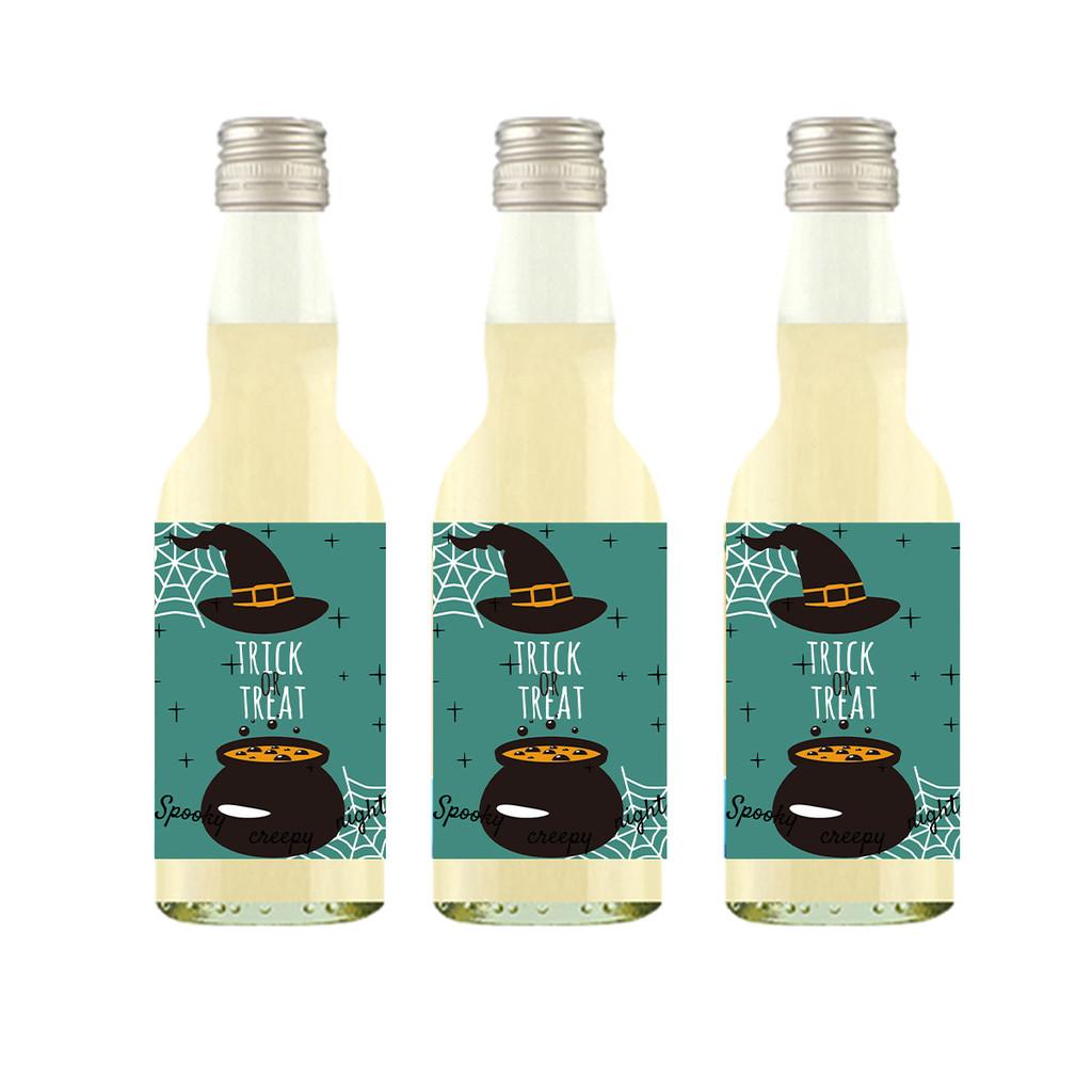 Self Halloween Adhesivewine Bottle Stickers With Pumpkin Print For Party Venue