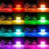 8 Stück Motorrad RGB LED Streifen Lichter Kit mit Bremslicht Funktion
