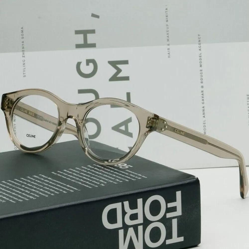 [Celine] Eyeglass Frames CL50138I 059 Round Horn-rimmed Clear Brown