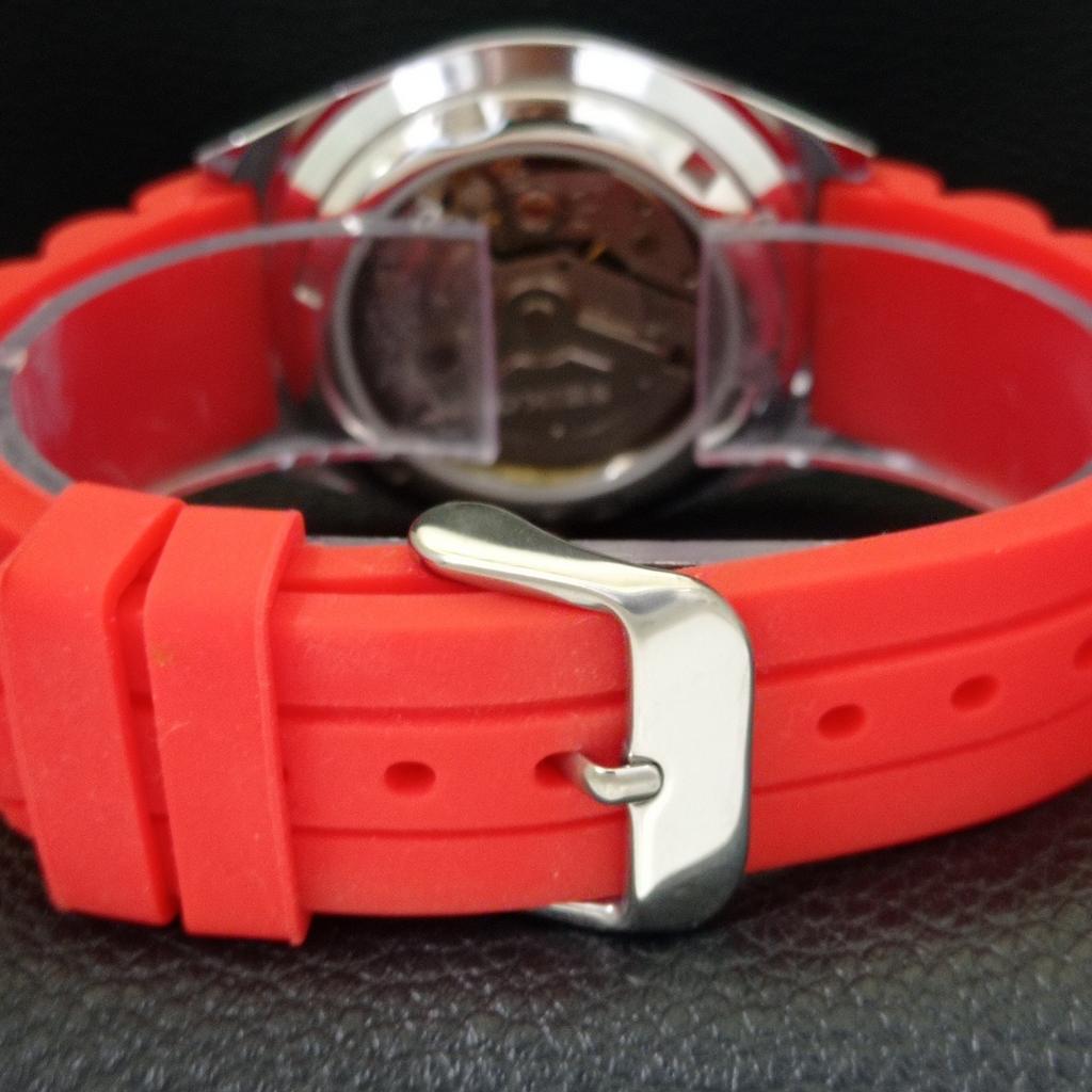 REFURBISHED VINTAGE SEIKO 5 AUTOMATIC 6309A JAPAN MENS RED DIAL WATCH a441299-a