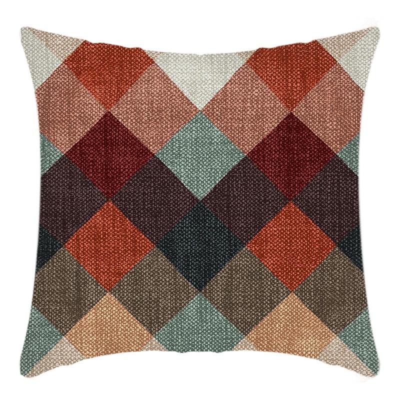 Nordic INS Style Simple Line Painted Geometric Splicing Pillow Cushion Cover