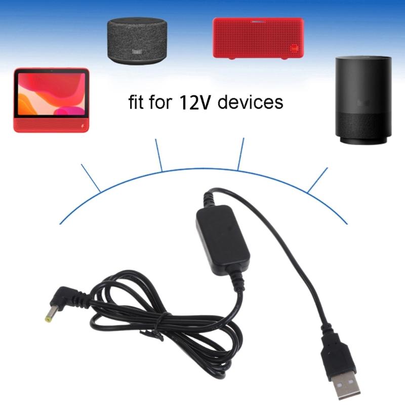 USB 5V auf DC 12V 4mm x 1.7mm Stromkabel USB Spannungs-Aufwärtswandlerkabel Netzteiladapter DC 5V auf DC 12V Kabel