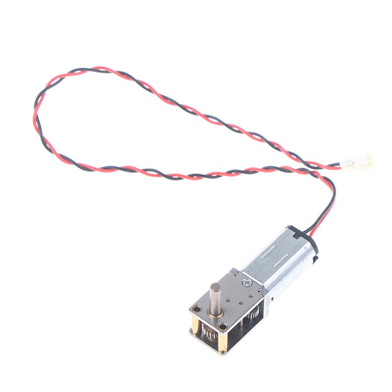 Dc 3V-6V 12Rpm Mini N30 Gear Motor Single Long Shaft Slow Speed High Torque Worm All Metal Gearbox Motor Right Angle Robot