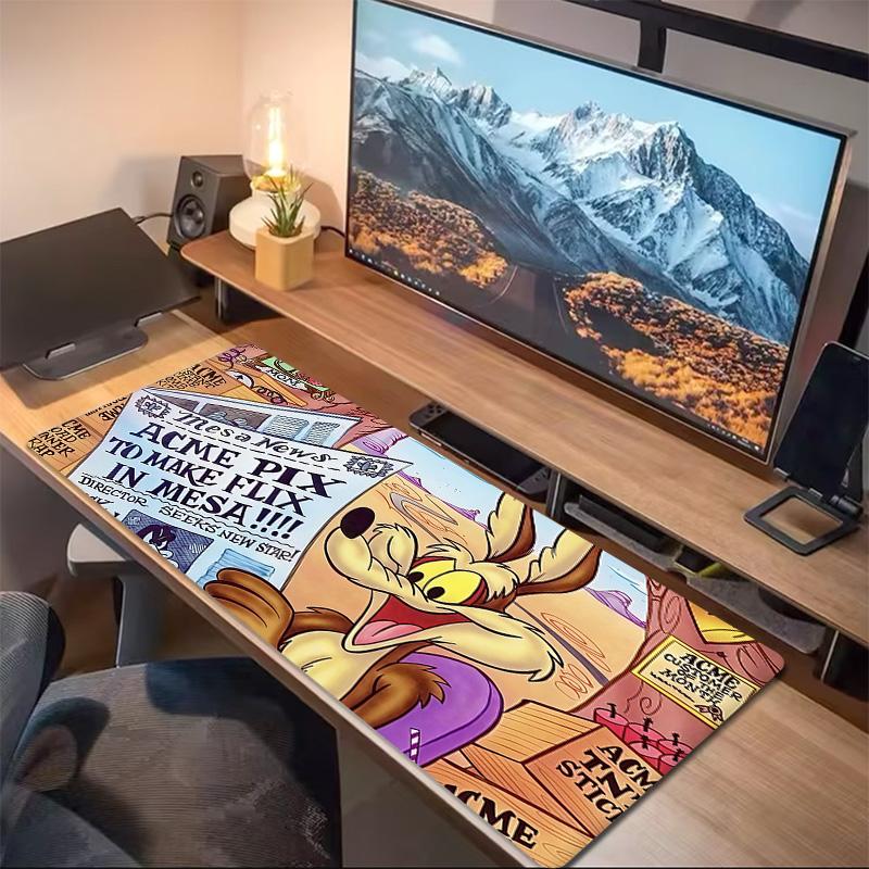 Looney Tunes Print Cushion Non-slip Laptop Tablet Big Mousepad XXL Mat Mini PC Playmat With Lock Edge