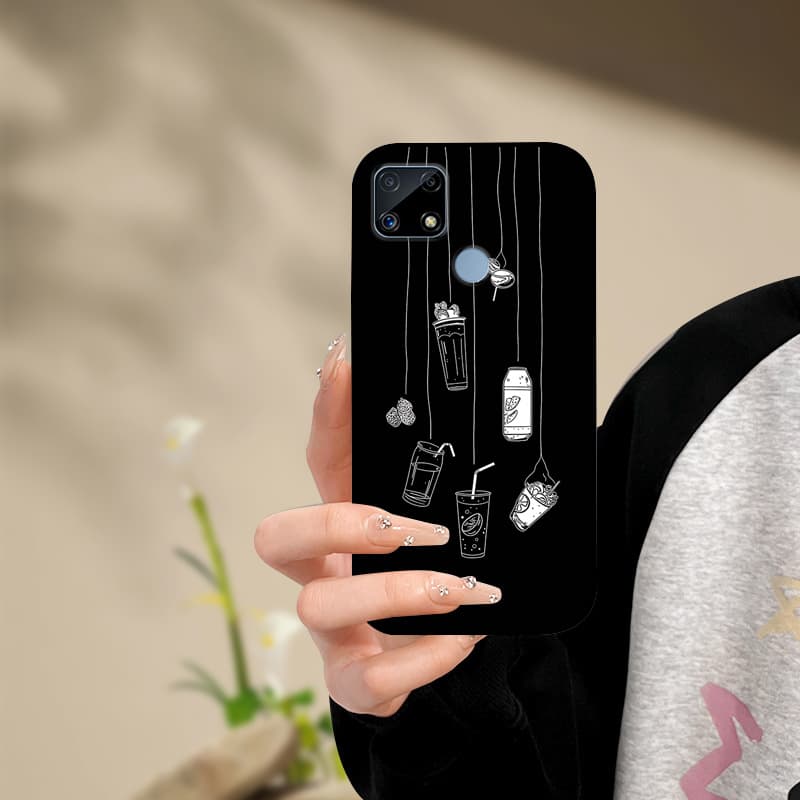 Silicone Phone Case For Realme C25s C25 Cover Painted Soft  For Realme C25 C25S C21 C21Y C25Y Phone Case RealmeC25s C 25 s Funda