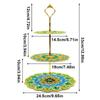 Diamond Painting Round Serving Tray 3-Tiered Dessert Candy Display Tower Tiered Serving Trays for Pastry Dessert Candy Fruit Tea