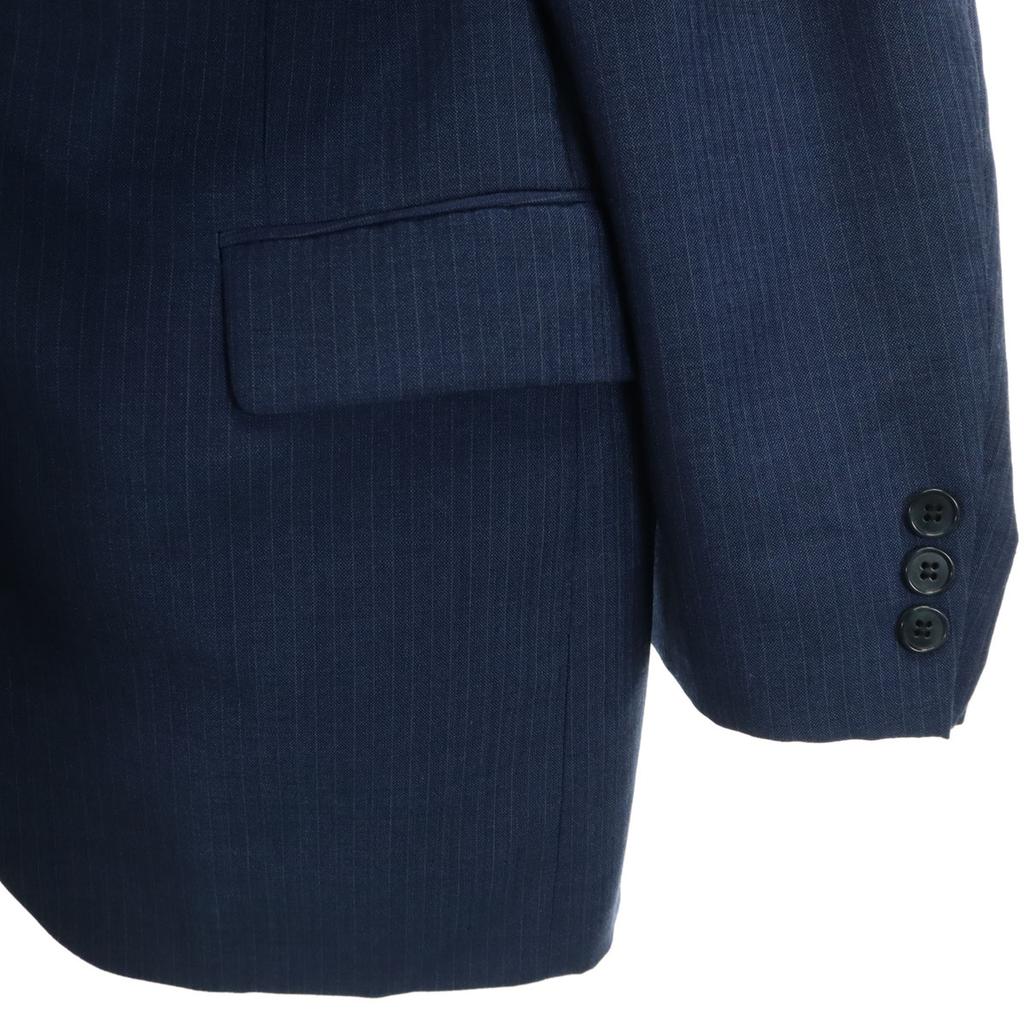British American Striped Pattern suit Setup 96A6 Navy Men's Used