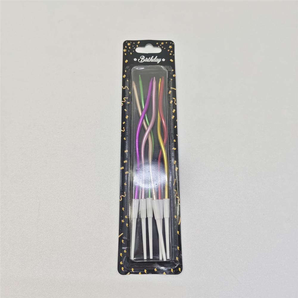 6/12 /36/72pcs/20setBirthday Candles Spiral Cake Candles  Long Thin Cake Candles For Wedding Party And Cake Decoration