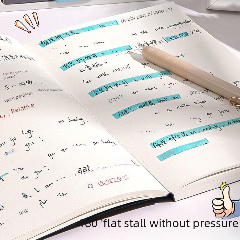 Thickened A5/B5 Student Notebook: Black, Lined/Blank, Retro Style