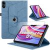 Case + Tempered Glass for Xiaomi Redmi Pad 2 Pro / Pad Pro 12.1 Inches, Blue PU Leather Rotating Case