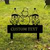 Personalized Santa Claus Metal Yard Sign, Garden Stake Outdoor Decor for Courtyard