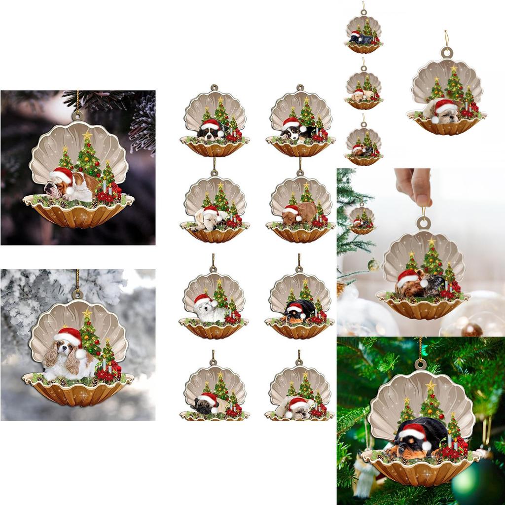 Charming Cartoon Style Acrylic Shell Dog Vehicle Decoration For Home And Holiday