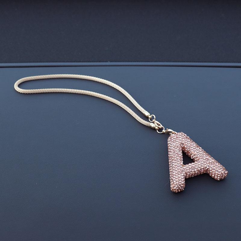 Rhinestone Bow Polymer Clay Rearview Mirror Ornament for Women