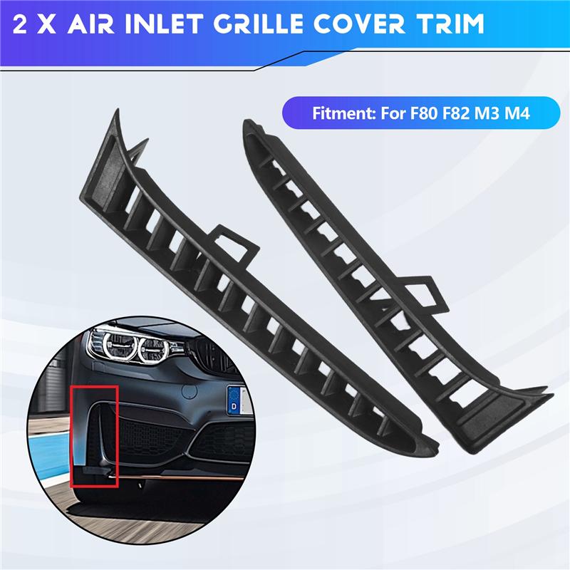 Front Bumper Air Inlet Grille Cover Trim 51118056599 51118056600 For BMW- F80 F82 M3 Accessories-A87Q