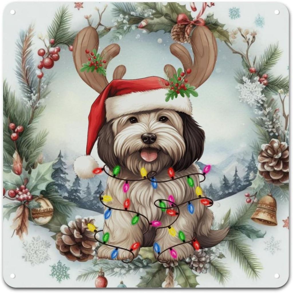 Christmas Metal Wall Art for Home Living Room Kitchen Decor