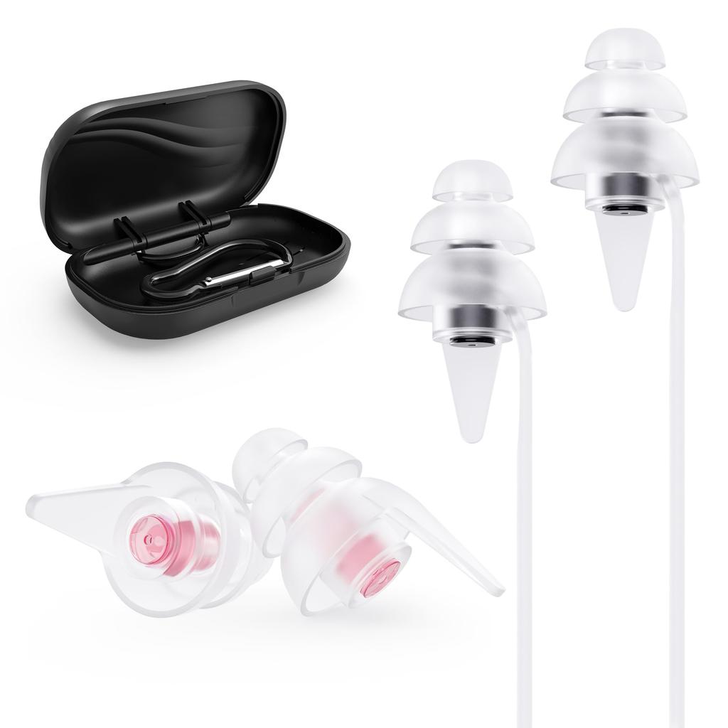 Quietide Live Ear Prevent Hearing Ideal for Enjoying Loud Music at and Washable and Includes Carrying Case and Japanese Q48 Black and SM Earplugs,