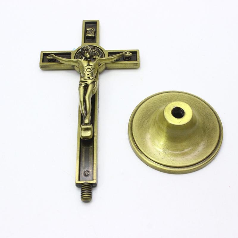 Church Relics Jesus On The Stand Cross Wall Home Chapel Decor Crucifix Antique