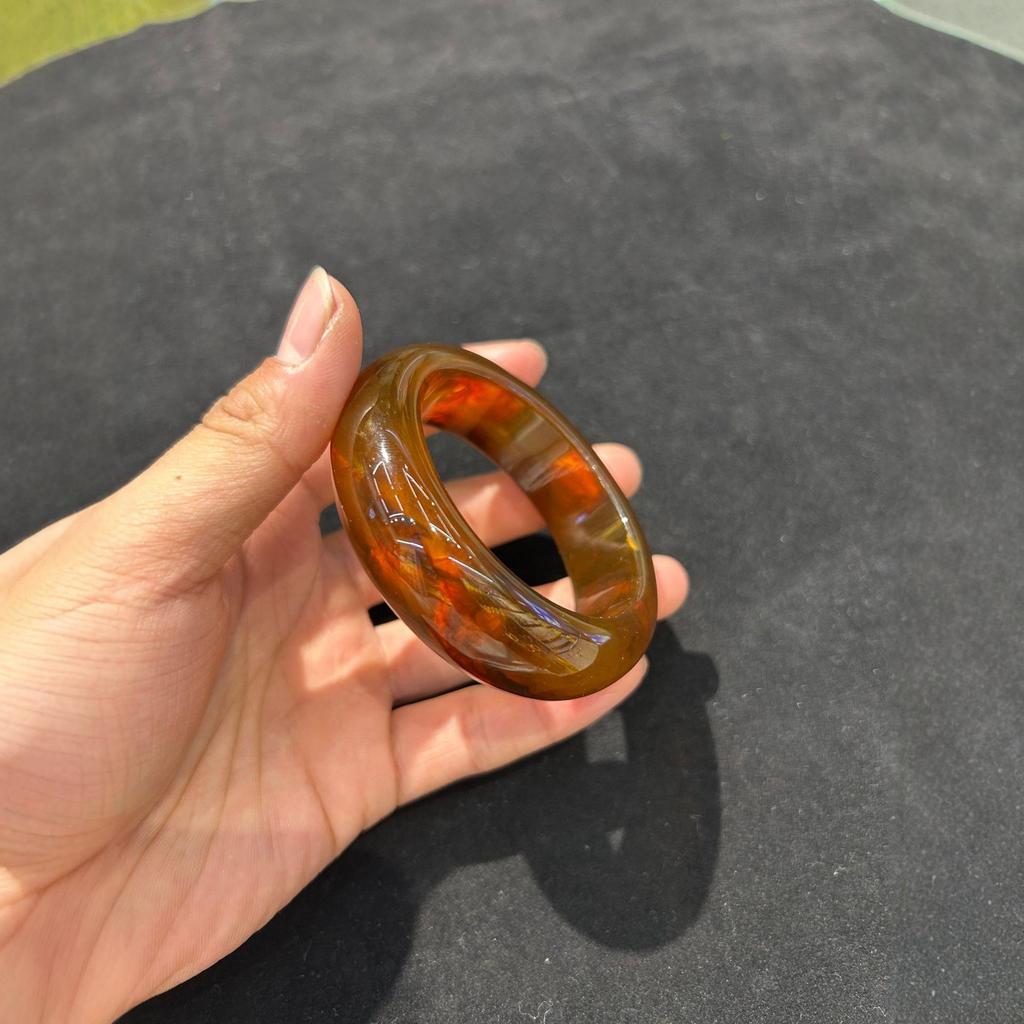 Two-Tone Coffee & Amber Yellow Minimalist Retro Bracelet