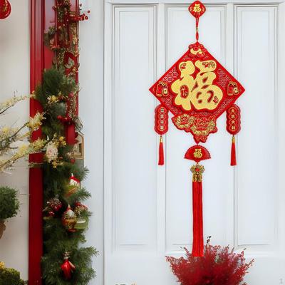 Chinese Year Hanging Decoration Charm Tassel Ornaments Pendant Fu Character for Door