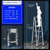 Stainless Steel Telescopic Ladder Multi Functional Household Herringbone Ladder Portable Folding Step Ladder