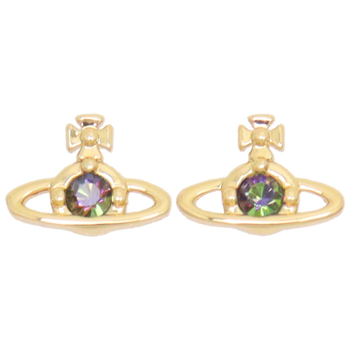 

Vivienne Westwood Accessories 62010037 Gold and Vitrail Medium Nano Solitaire Rhinestone Earrings for Men and Women (Earrings) [Brand] [Used]