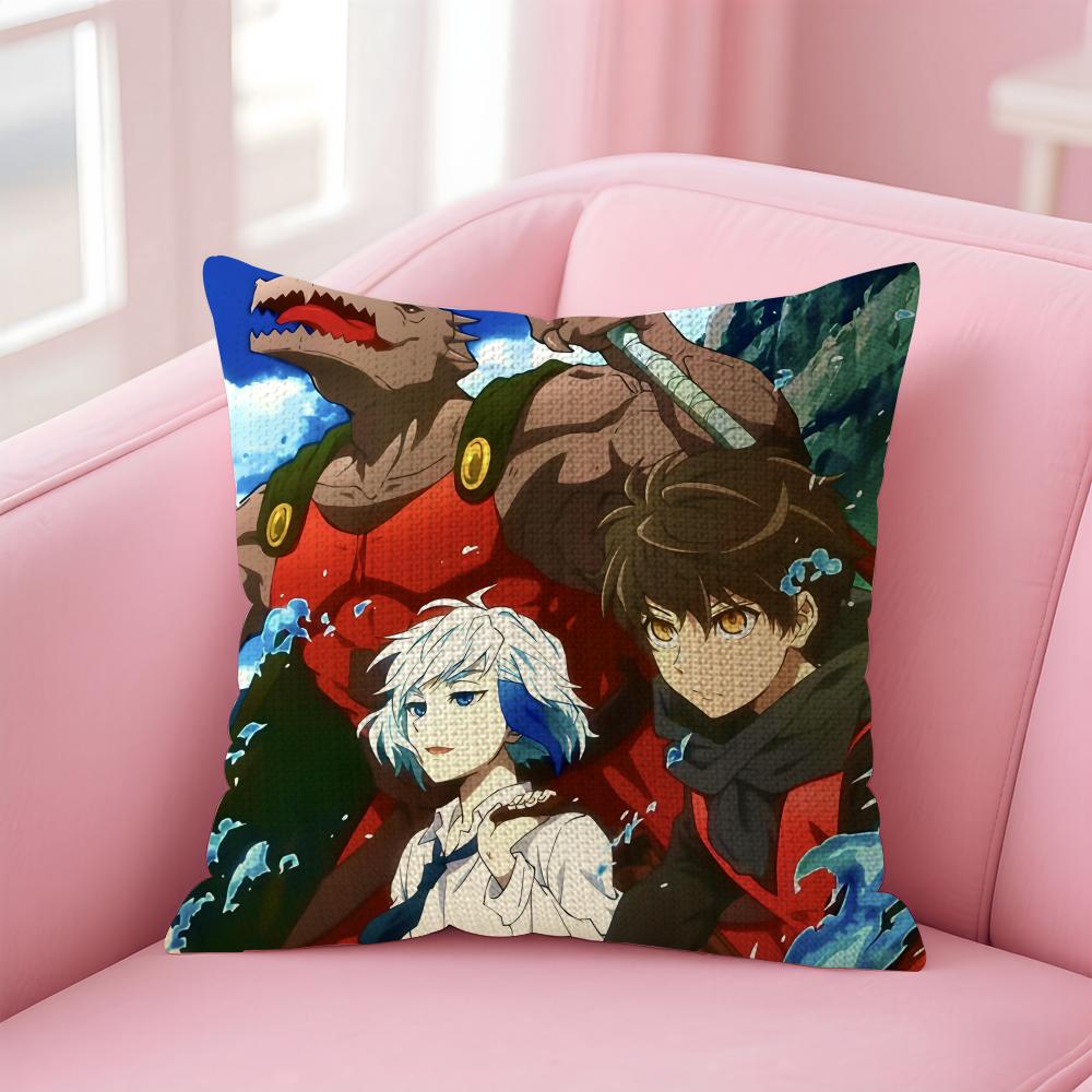 TTower Of GodD Anime Cushion Cover Natural Linen Pillow Case DoubleSided Print Decorative Sofa Pillowcase Home Decor Gift