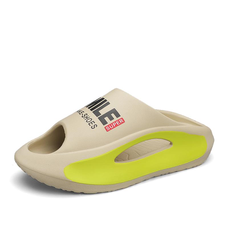 

HOHO FAIR Сандалии Парные домашние тапочки Буквы Печатные нескользящие сандалии Обувь для женщин Пляжные тапочки из ЭВА для мужчин 44-45 бежевый