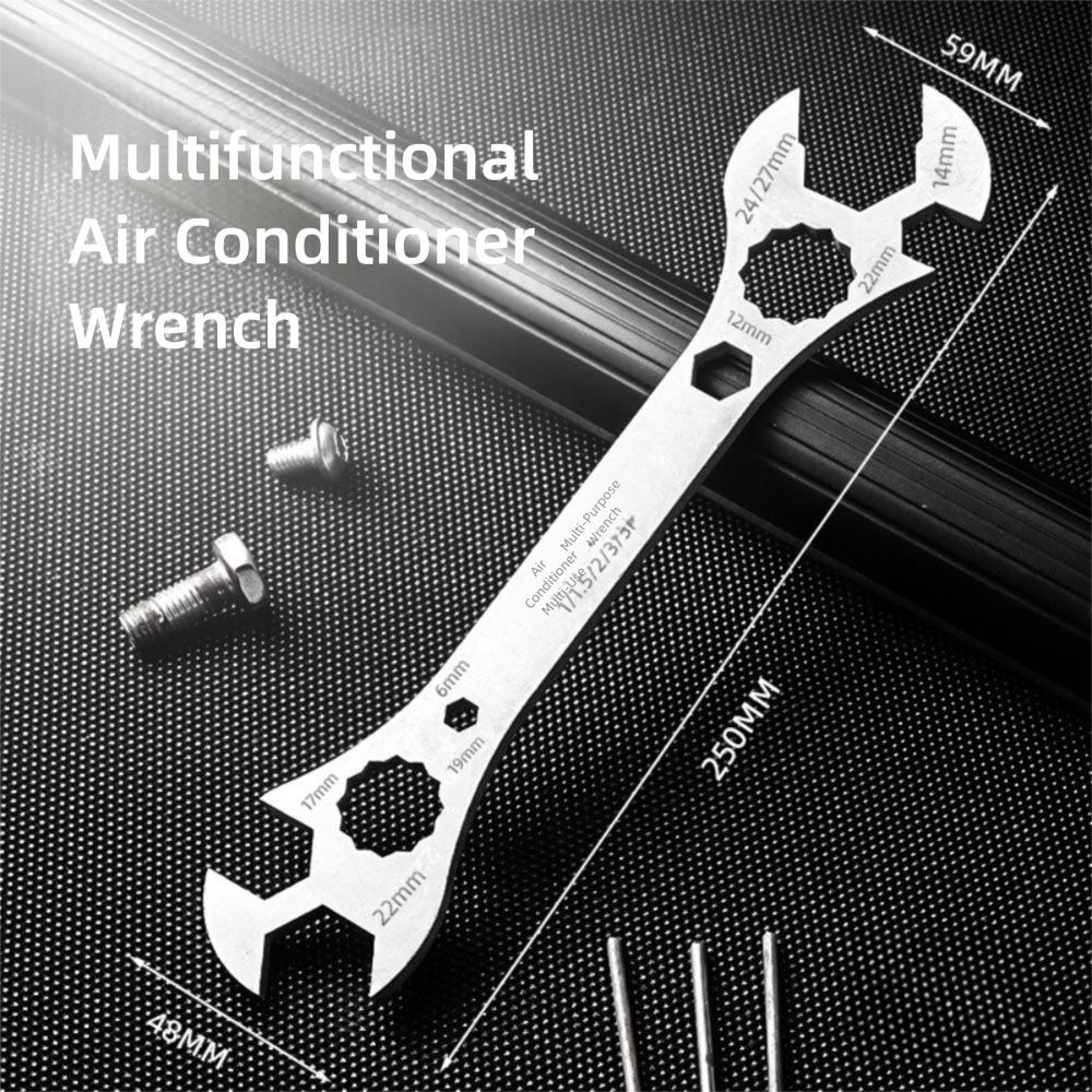 Alloy Steel Air Conditioner Wrench Thickening and Hardening Double-End Wrench Open End Wrench