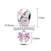 S925 Silver Pacifier And Bow Beaded Pendant Charm DIY Bracelet Necklace Accessory Loose Beads Kit
