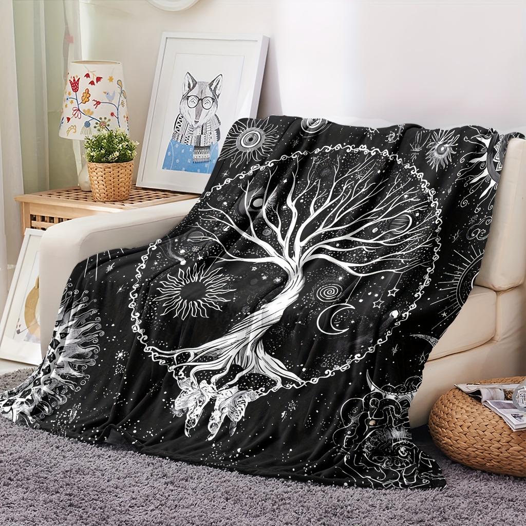 Blanket Tree Of Life Printed Blanket Soft Four Seasons Sofa Blanket
