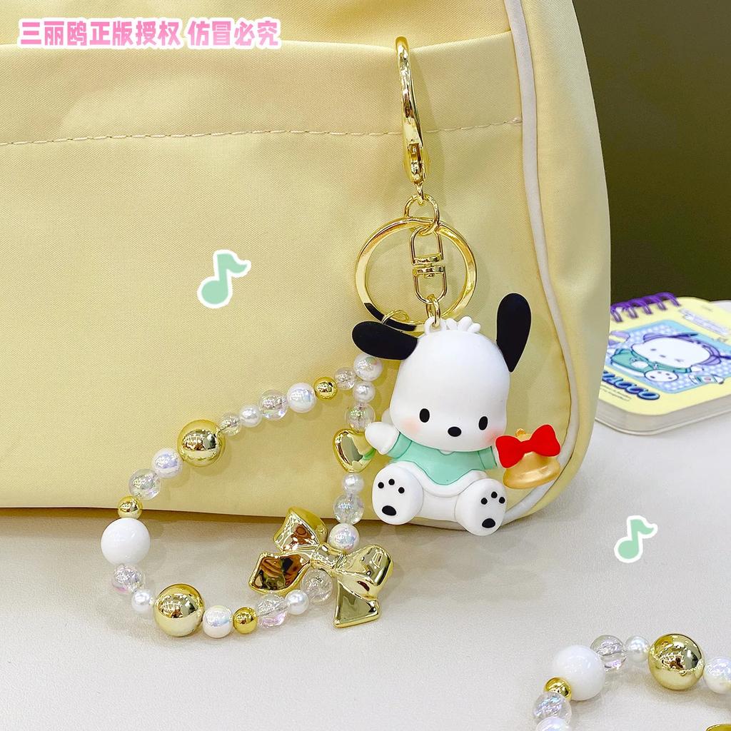 Sanrio Hello Kitty Kawaii Little Angel Collection Line Cinnamoroll Animation Design Animation Merchandise Figure Key Ring Pendant Bagpack Decoration