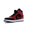 Air Jordan 1 Mid Bred Men Sneakers Black Gym-Red-White 554724-054