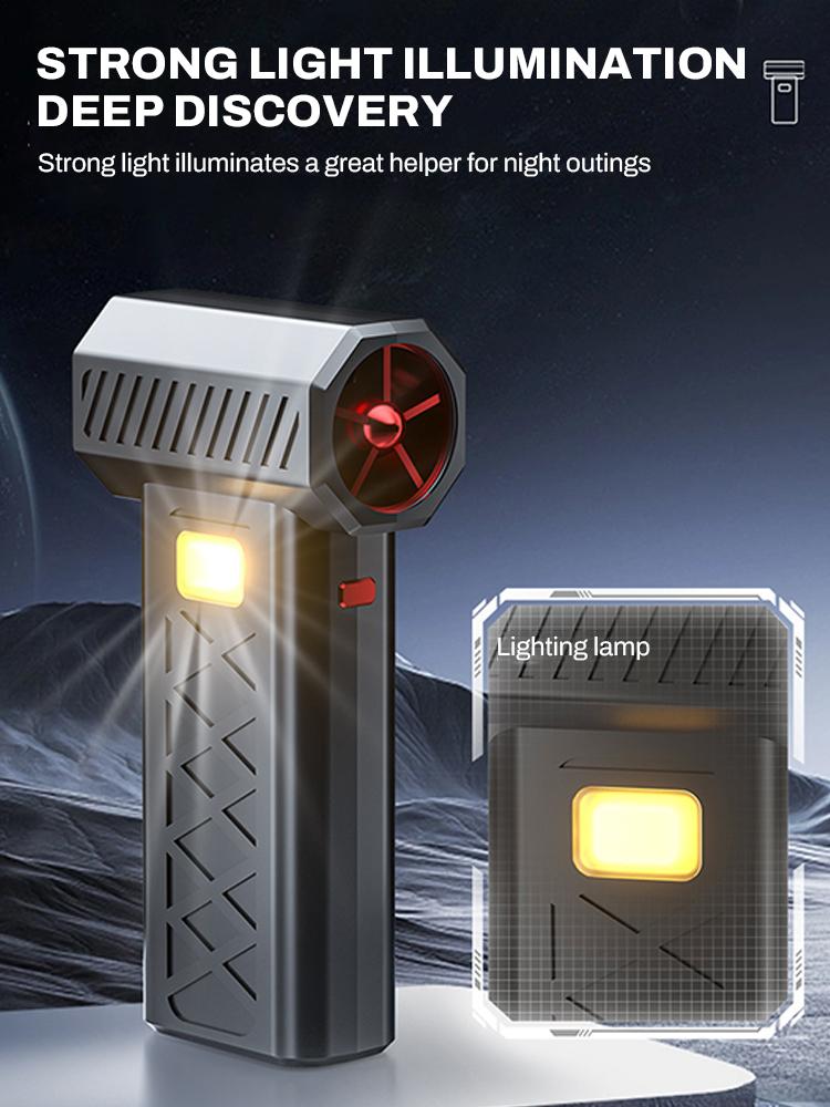 Violent Fan 400000RPM Powerful Air Blower Turbo Fan with LED Display& Lighting Dust Cleaner 6 Speeds Brushless Turbo Jet Blower