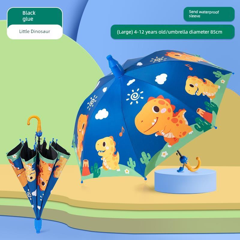 Children's Long-Handled Umbrella, Sun Protection, Uv Protection, Rain or Shine Use, Special Cartoon Design for Primary School Students and