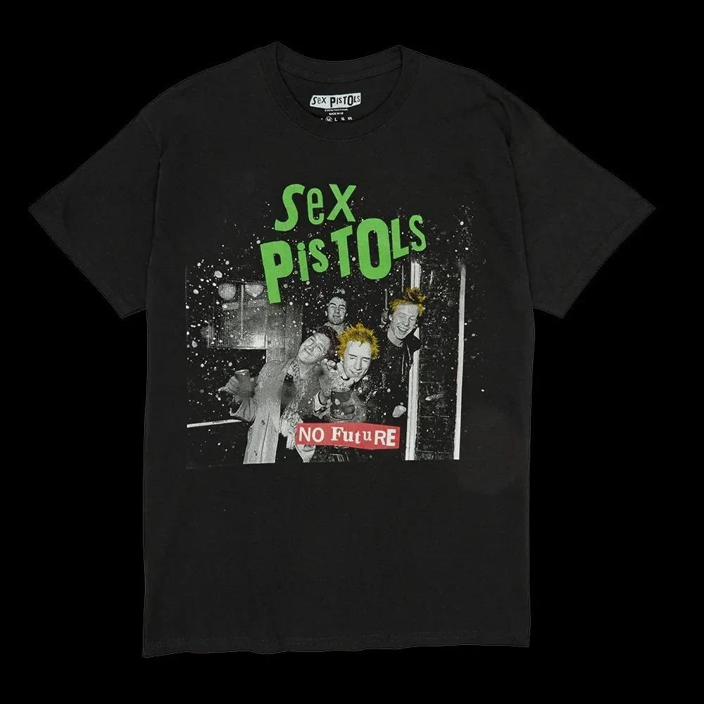 This Vintage Black Sex Pistols T-shirt with Faded Live Print Captures the Rebellious Spirit of 70s Punk for Diehard Fans