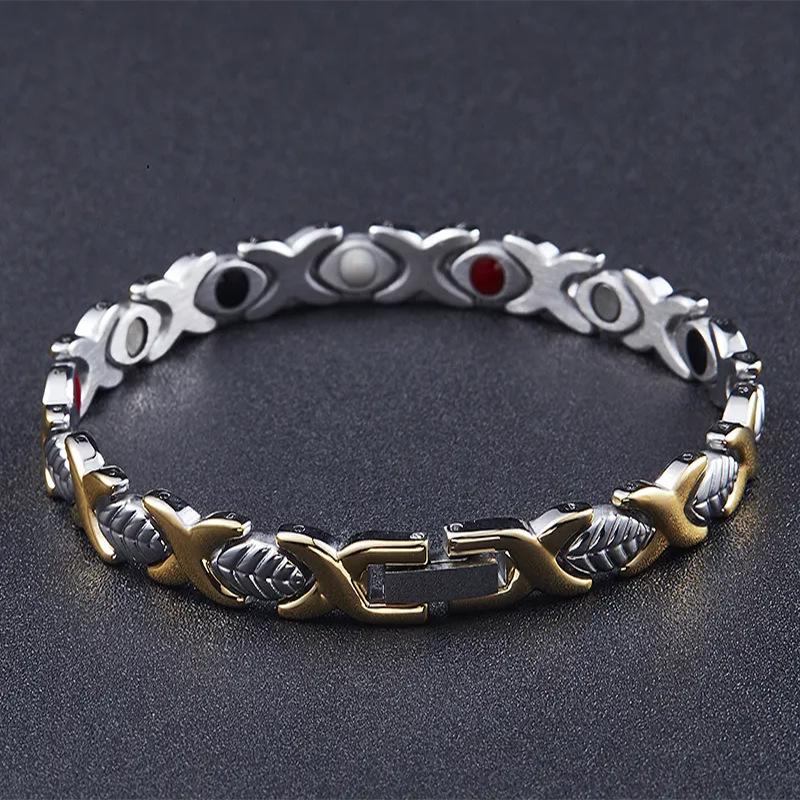 Hot-selling XO Leaf Magnet Bracelet Removable Magnetic Health Energy Bracelet