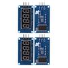 4Pcs 4 Digit Tube Display Module Red Adjustable Brightness LED Segment Support for TM1637 Drive Chip with Clock